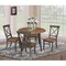International Concepts 42 in. Solid Wood Round Dual Drop Leaf Dining Table with 4 Chairs in Hickory/Washed Coal K45-42DL-C613-4 - alternate 2